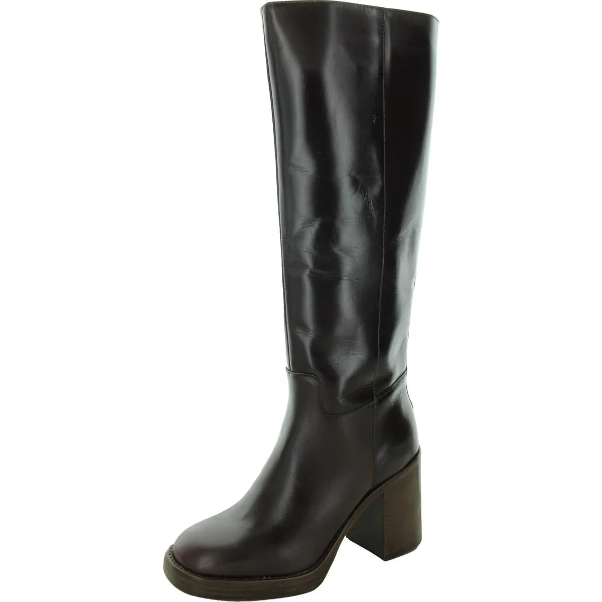 01812WC Womens Wide Calf Leather Knee-High Boots