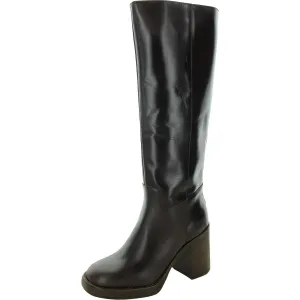 01812WC Womens Wide Calf Leather Knee-High Boots