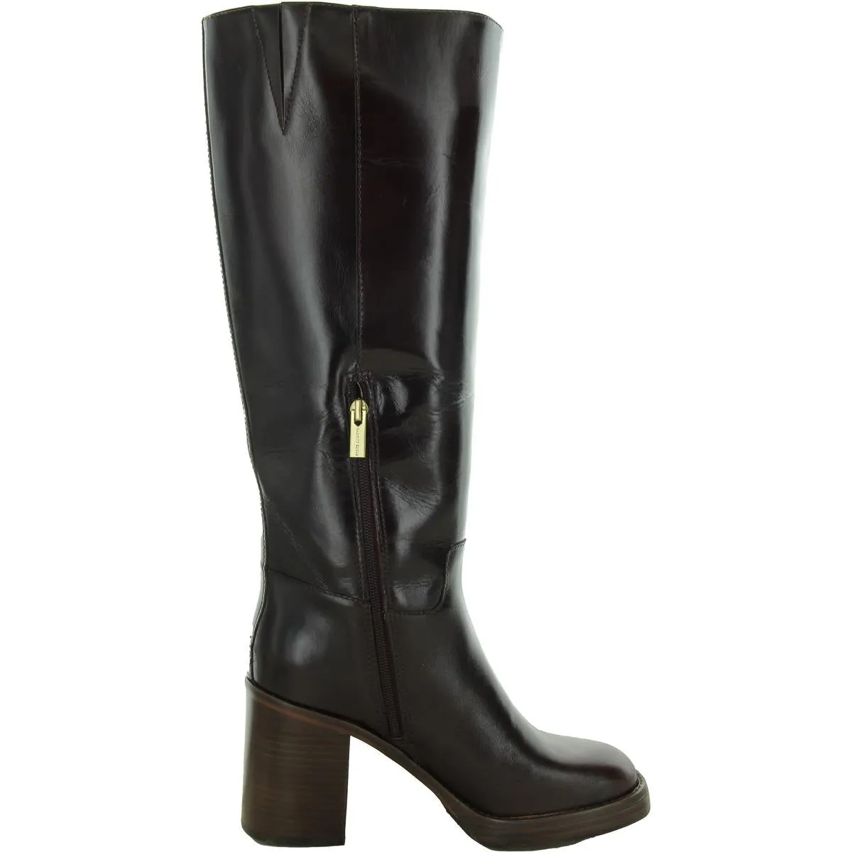 01812WC Womens Wide Calf Leather Knee-High Boots