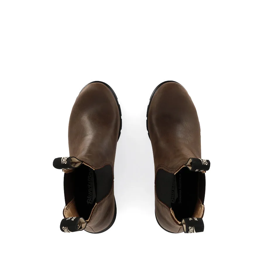 1673 W - ANTIQUE BROWN LEATHER