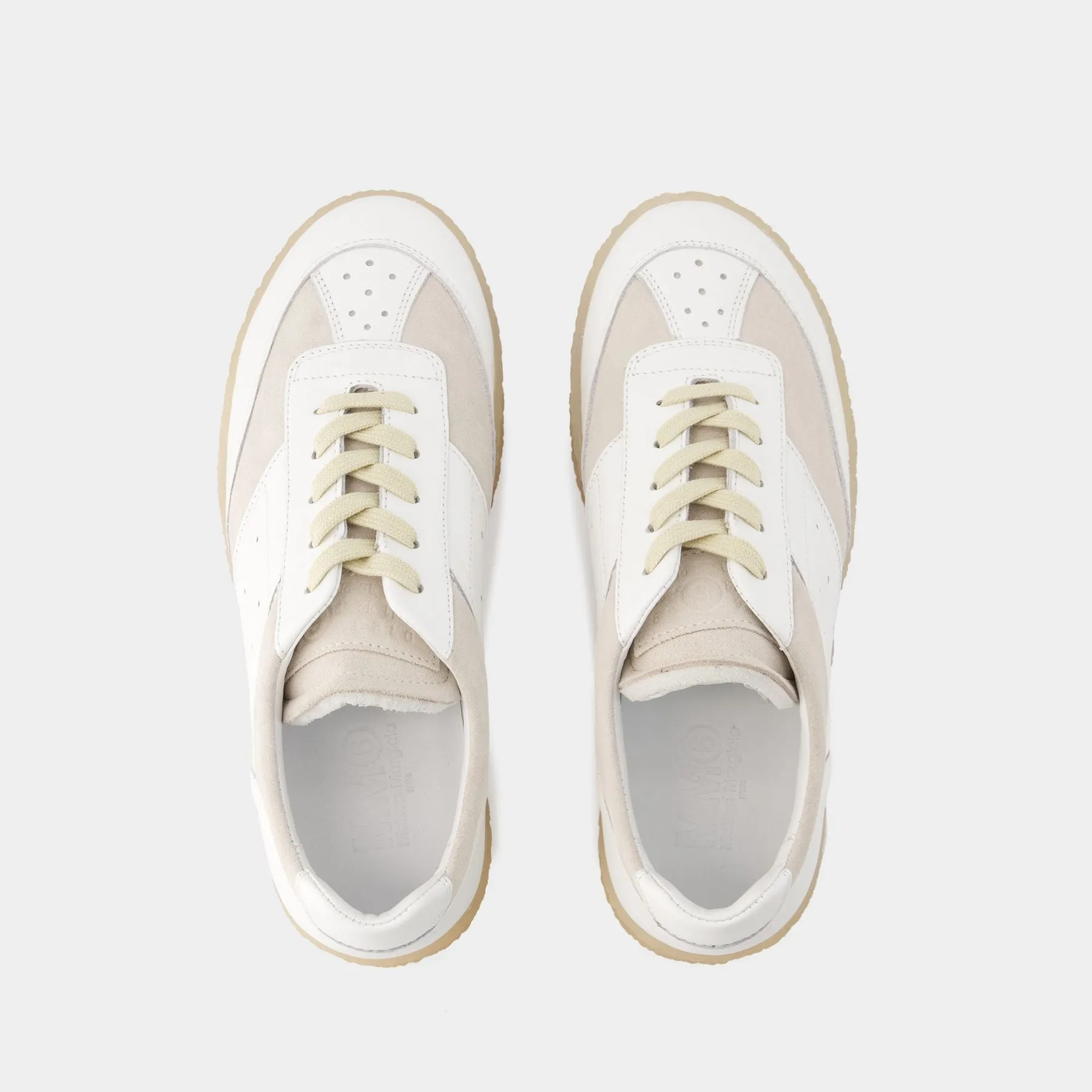 6 Court Sneakers - MM6 Maison Margiela - Leather - White