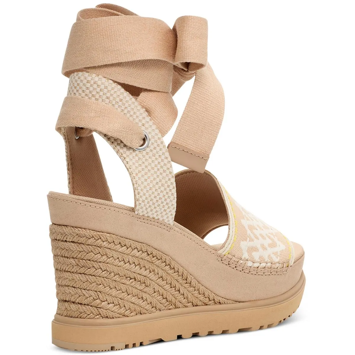 Abbot Womens Canvas Lace-Up Espadrille Heels