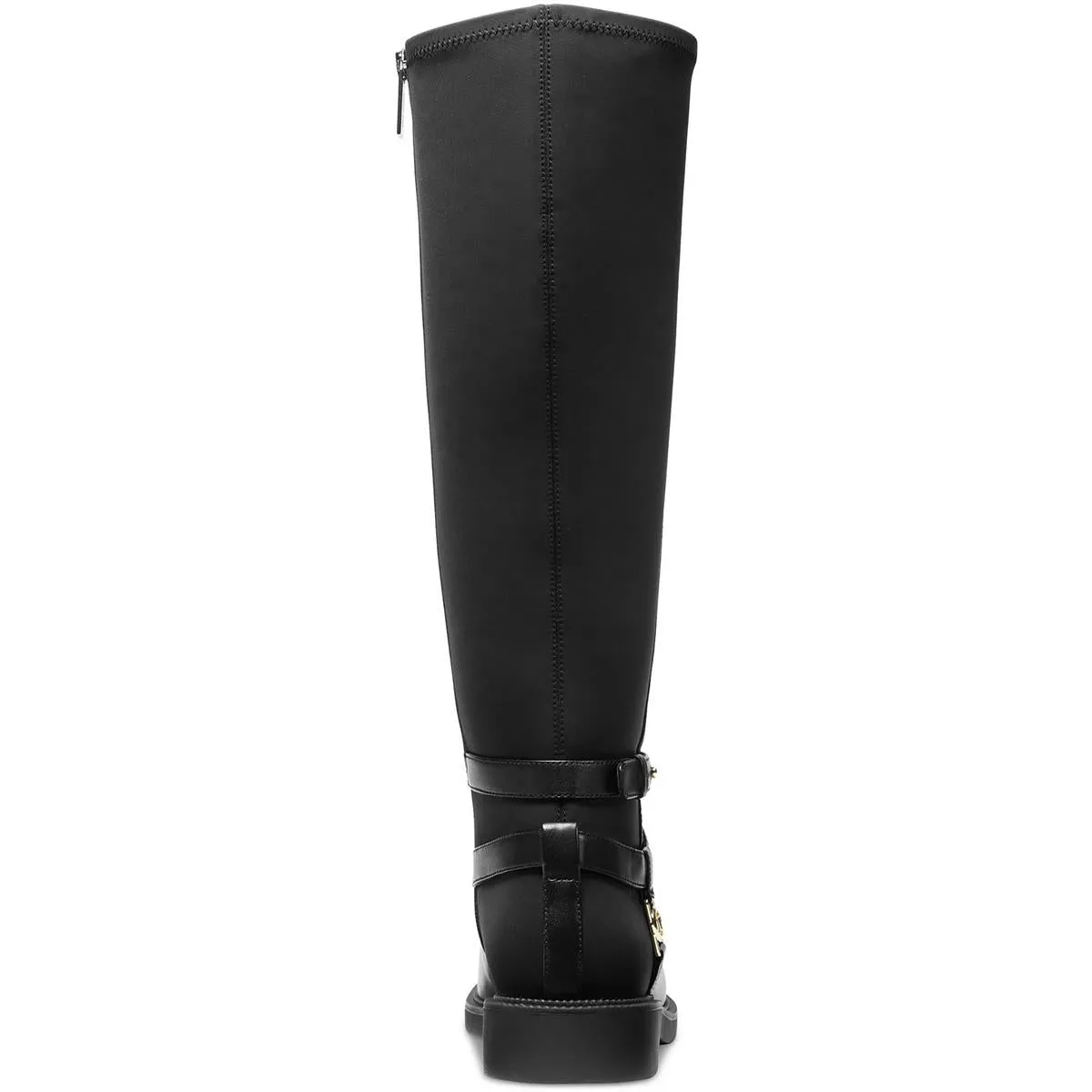 Abigail Womens Buckle Leather Knee-High Boots