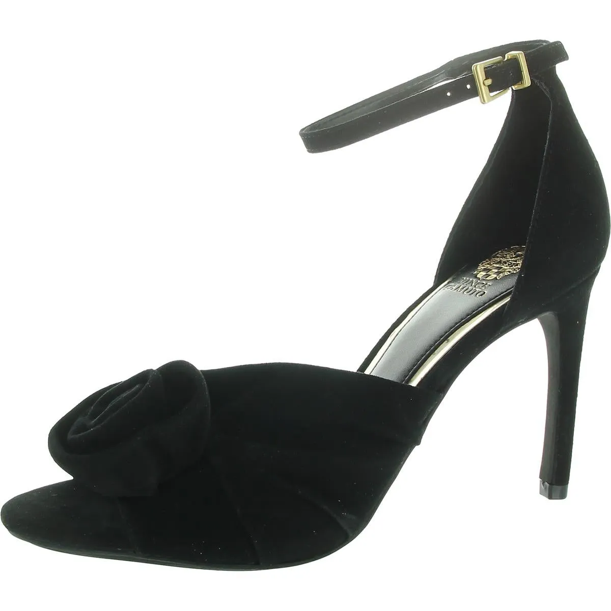 Adaline Womens Satin Rosette Heels