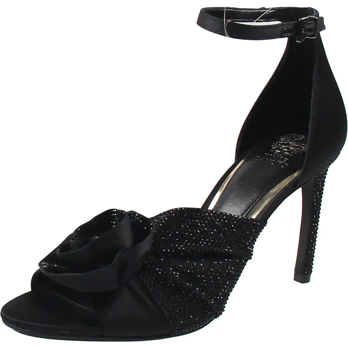 Adaline Womens Satin Rosette Heels