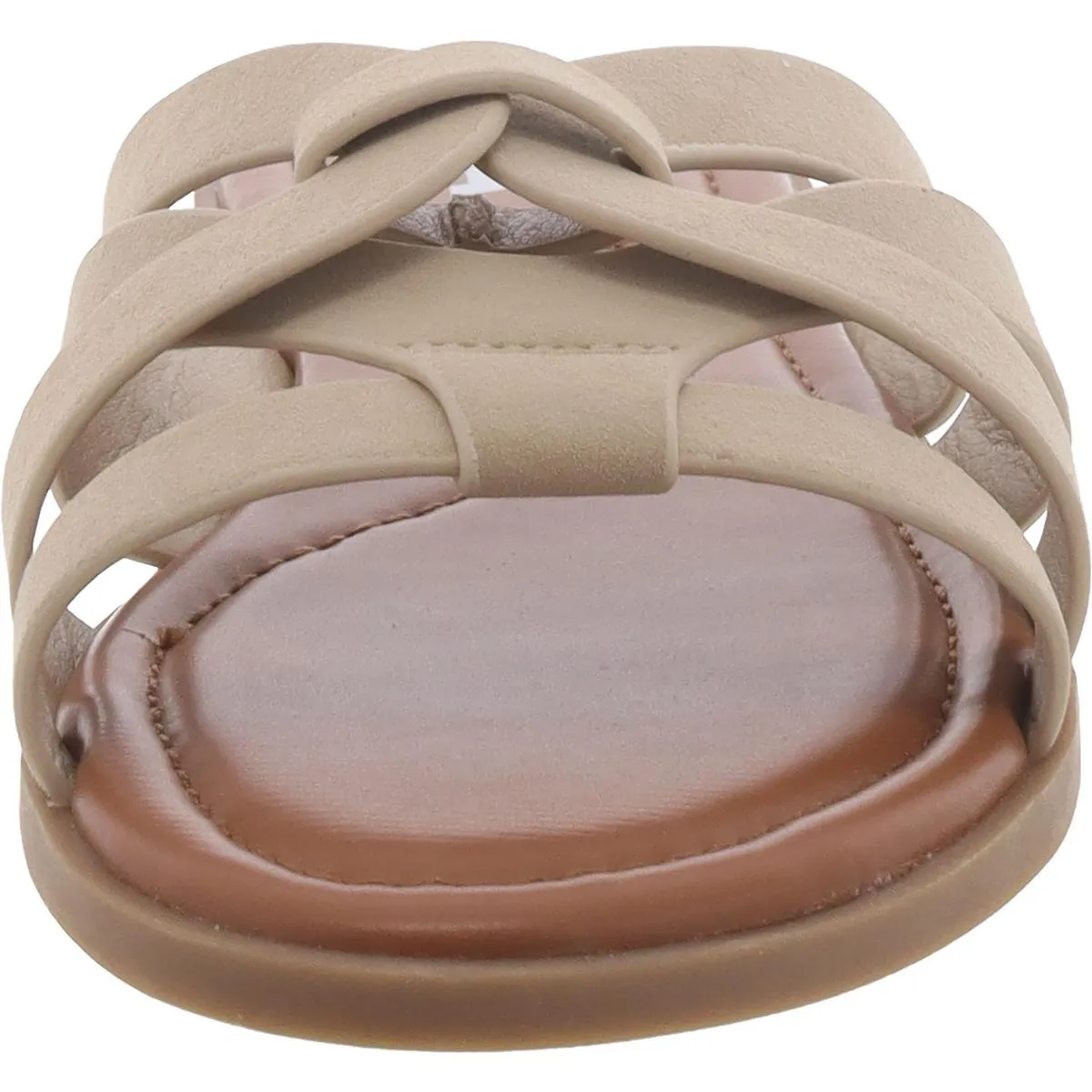 Aldreda Womens Faux Suede Slip On Slide Sandals