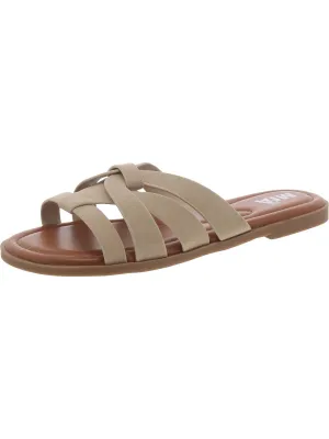 Aldreda Womens Faux Suede Slip On Slide Sandals