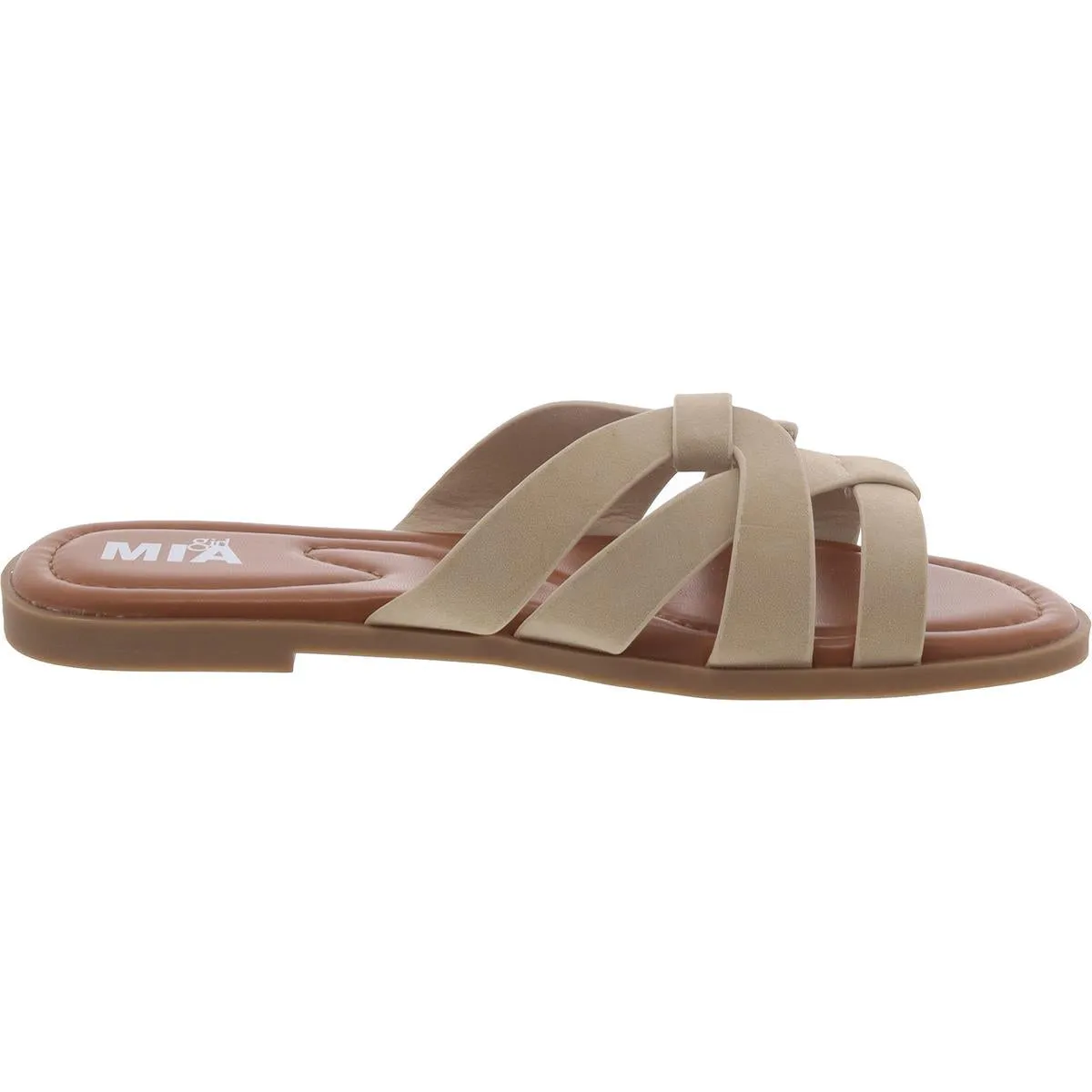 Aldreda Womens Faux Suede Slip On Slide Sandals
