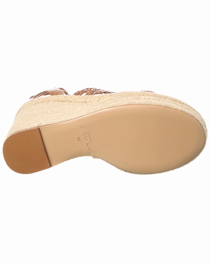 Alexandre Birman Lana 150 Woven Leather Wedge Sandal