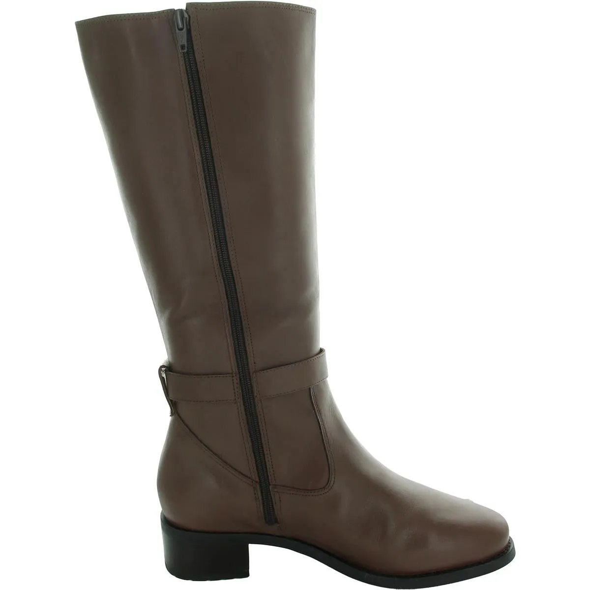 Allegria Womens Leather Stacked Heel Knee-High Boots