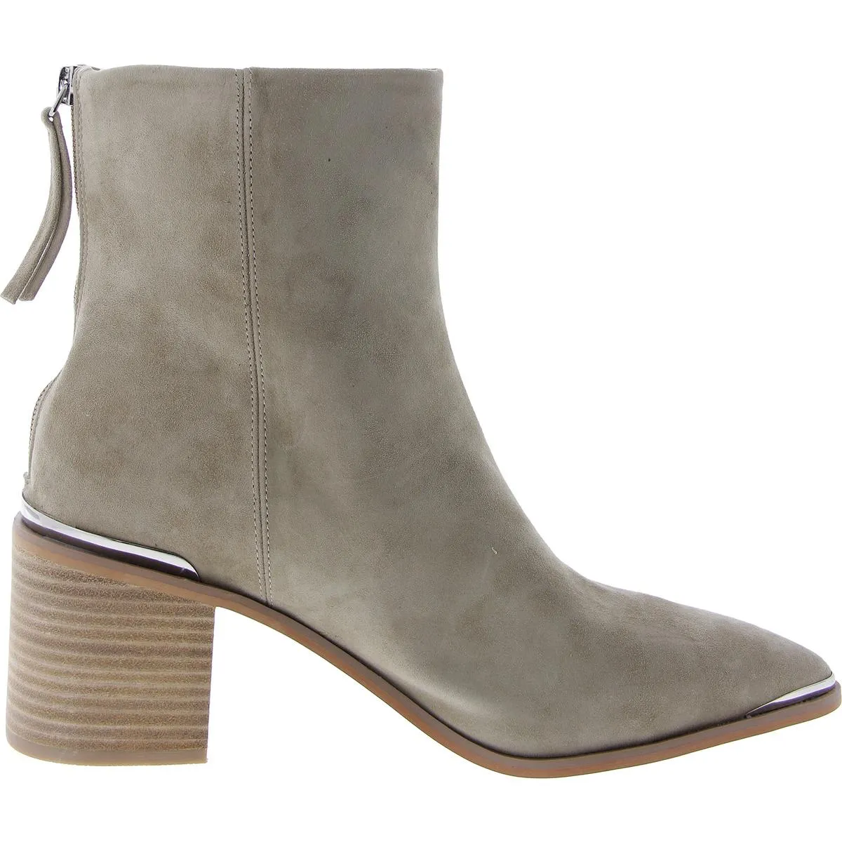 Amber Womens Suede Block Heel Ankle Boots