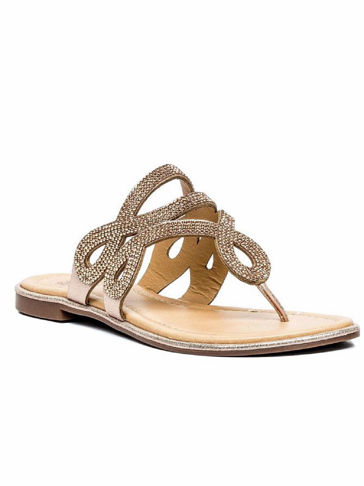 Amelia Womens Leather Thong Flat Sandals
