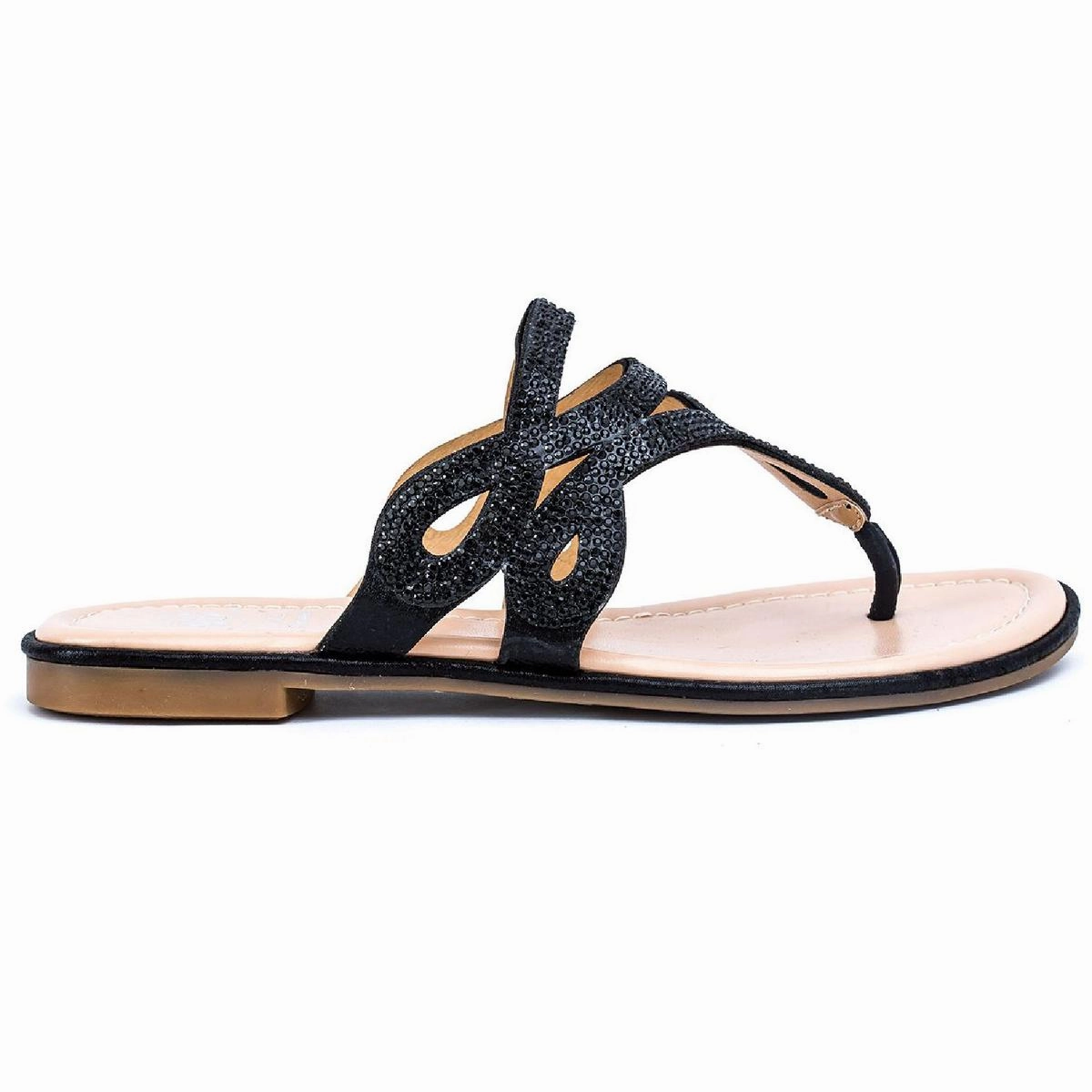 Amelia Womens Leather Thong Flat Sandals
