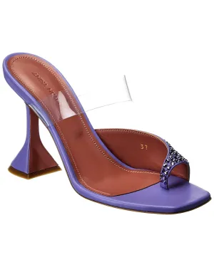 AMINA MUADDI Paloma Leather & Vinyl Sandal