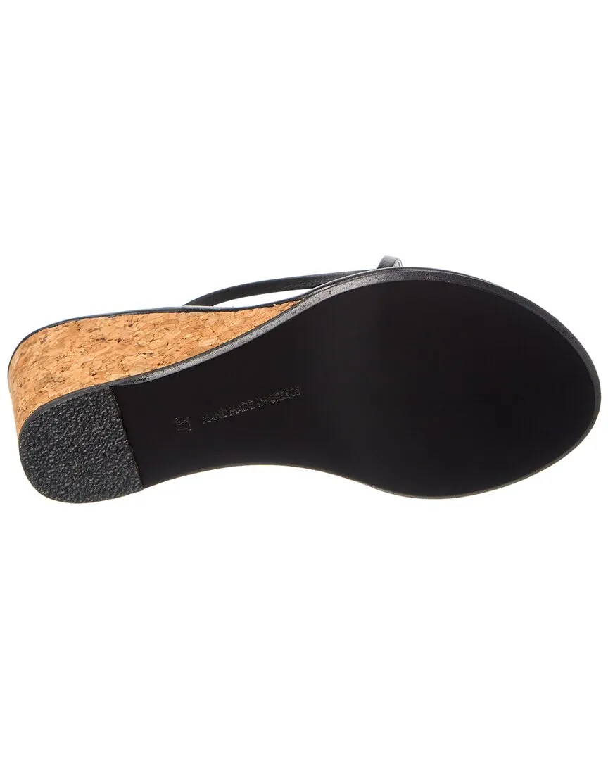 Ancient Greek Sandals Chora Leather Wedge