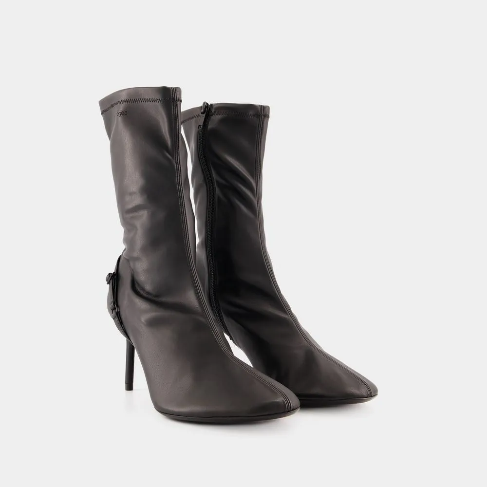 Ankle Boots - Pvc - Black