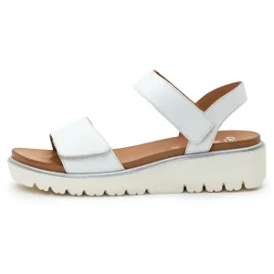 Ara Bellvue White Leather Platform Sandal (Women's)