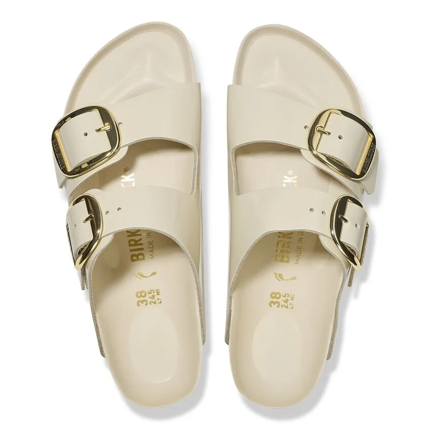 Arizona Big Buckle -  Ecru High Shine Leather||Arizona grosses boucles - Cuir trs brillant cru