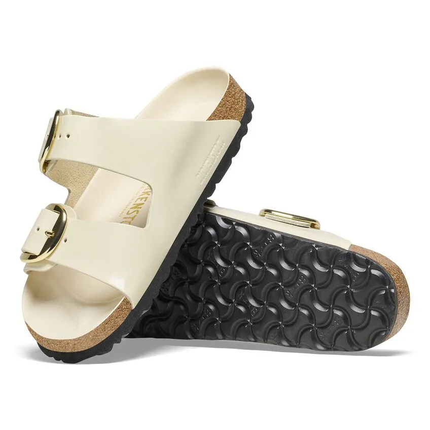 Arizona Big Buckle -  Ecru High Shine Leather||Arizona grosses boucles - Cuir trs brillant cru