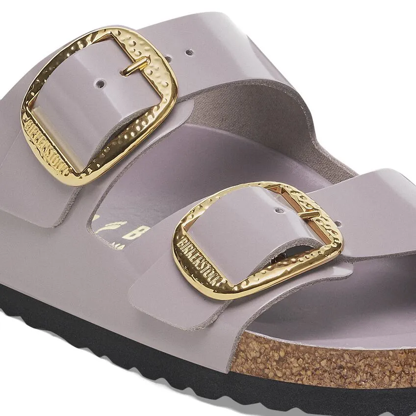 Arizona Hammered Big Buckle - Faded Purple High Shine Leather||Arizona grosse boucle martele - Cuir verni pourpre dlav