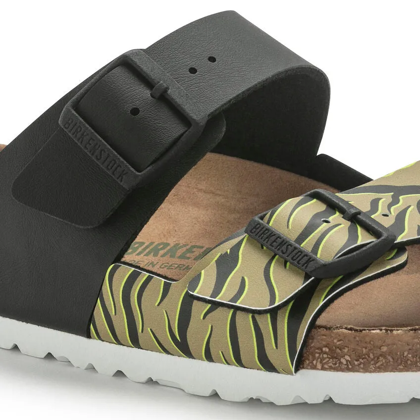Arizona Split Vegan - Zebra Cork Brown-Black Birko-Flor||Arizona Split Vgane - Birko-Flor zbre brun lige et noir