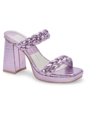 ASHBY Womens Faux Leather Open Toe Platform Sandals