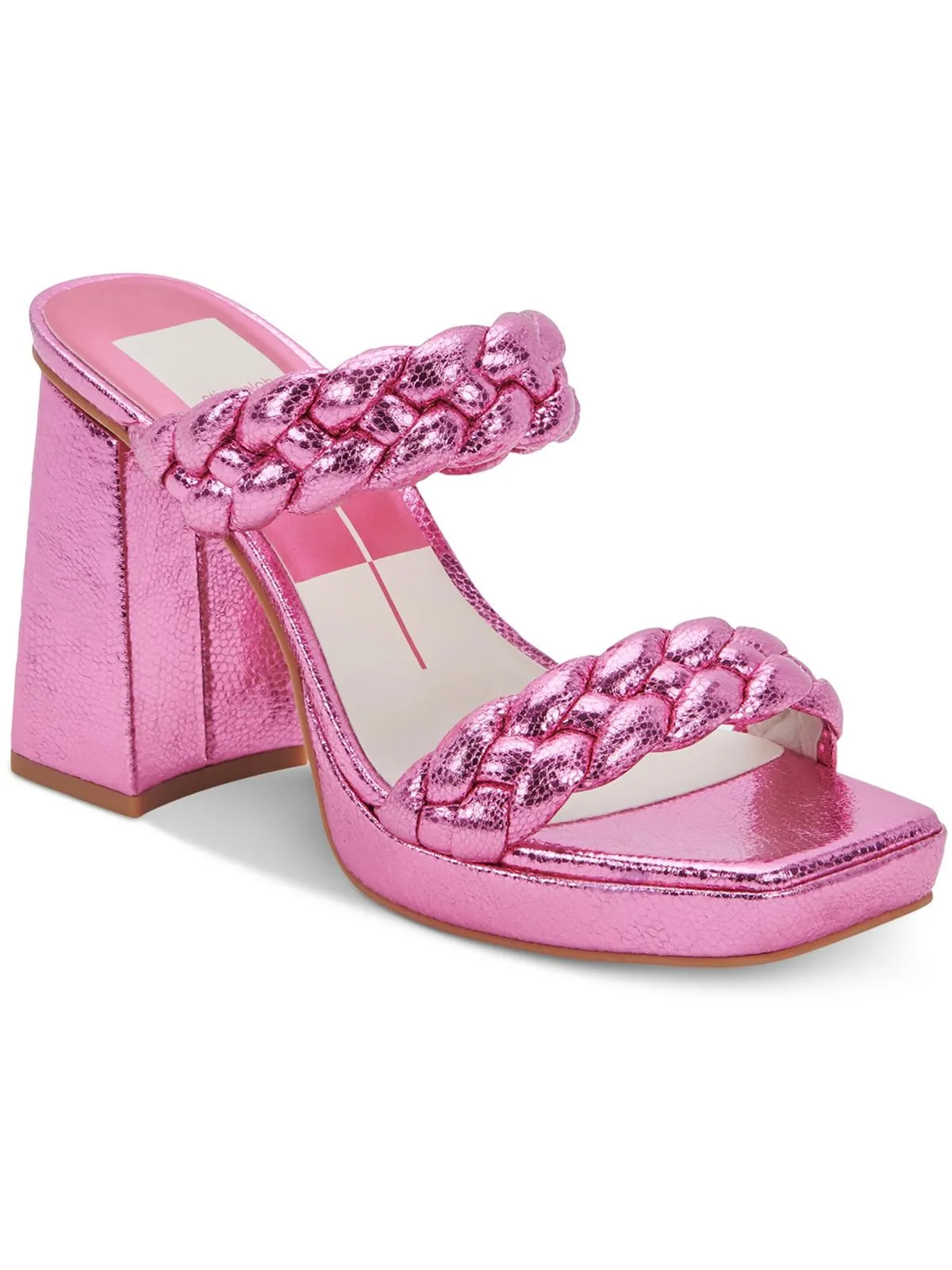 ASHBY Womens Faux Leather Open Toe Platform Sandals
