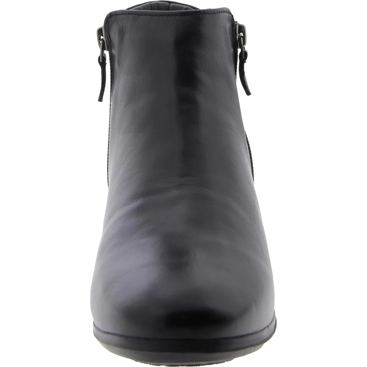 Aspen Womens Leather Round Toe Ankle Boots