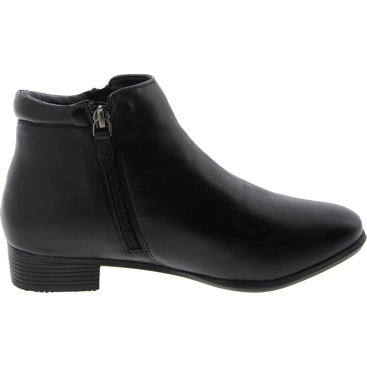 Aspen Womens Leather Round Toe Ankle Boots
