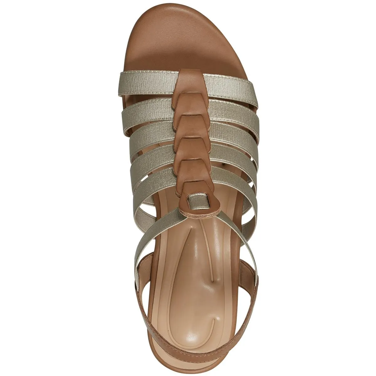 Avinna Womens Faux Leather Strappy Platform Sandals