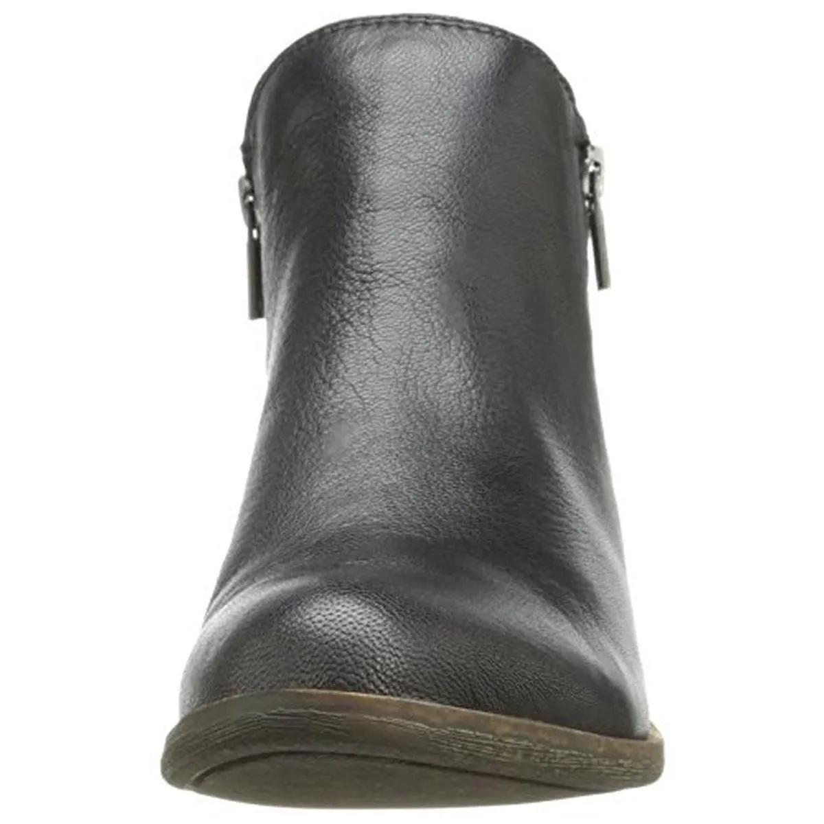 Basel Womens Textured Block Heel Ankle Boots