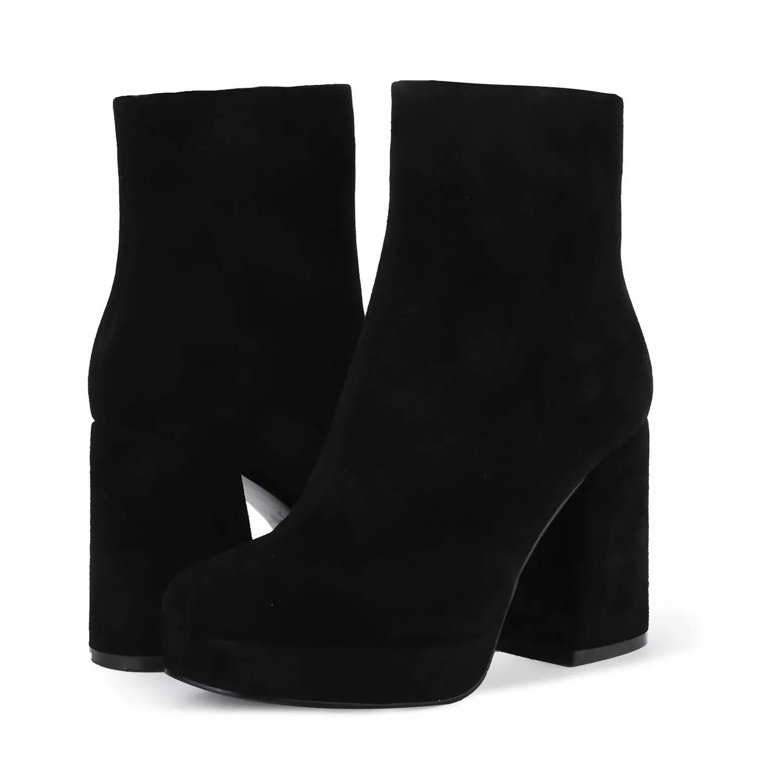 Bayside Suede Boots In Black