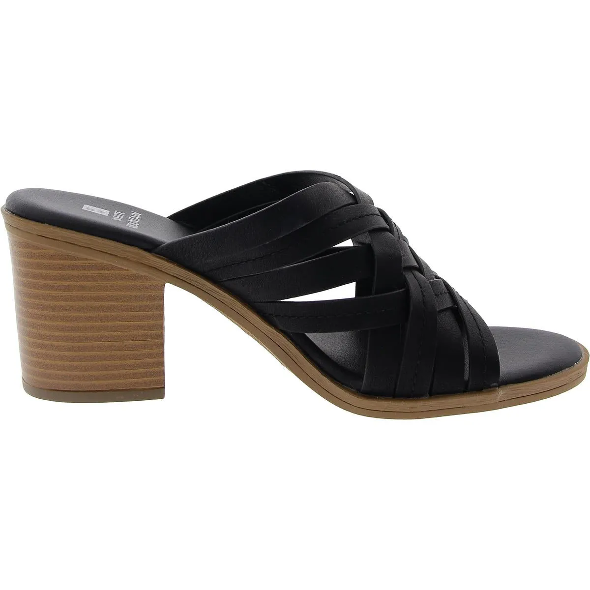 Be Happy Womens Faux Leather Round Toe Block Heel