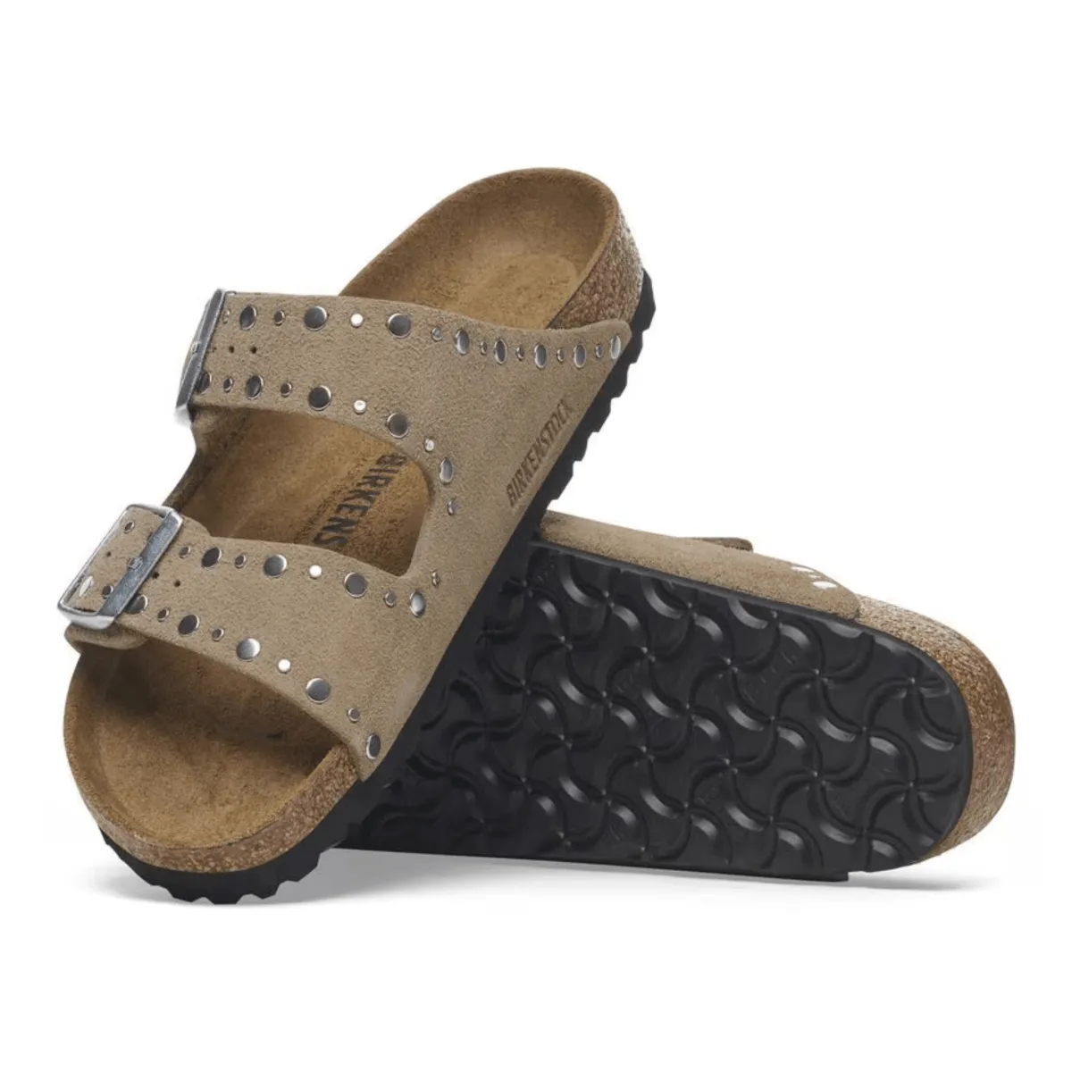 Birkenstock Women's Arizona Rivets Taupe Suede
