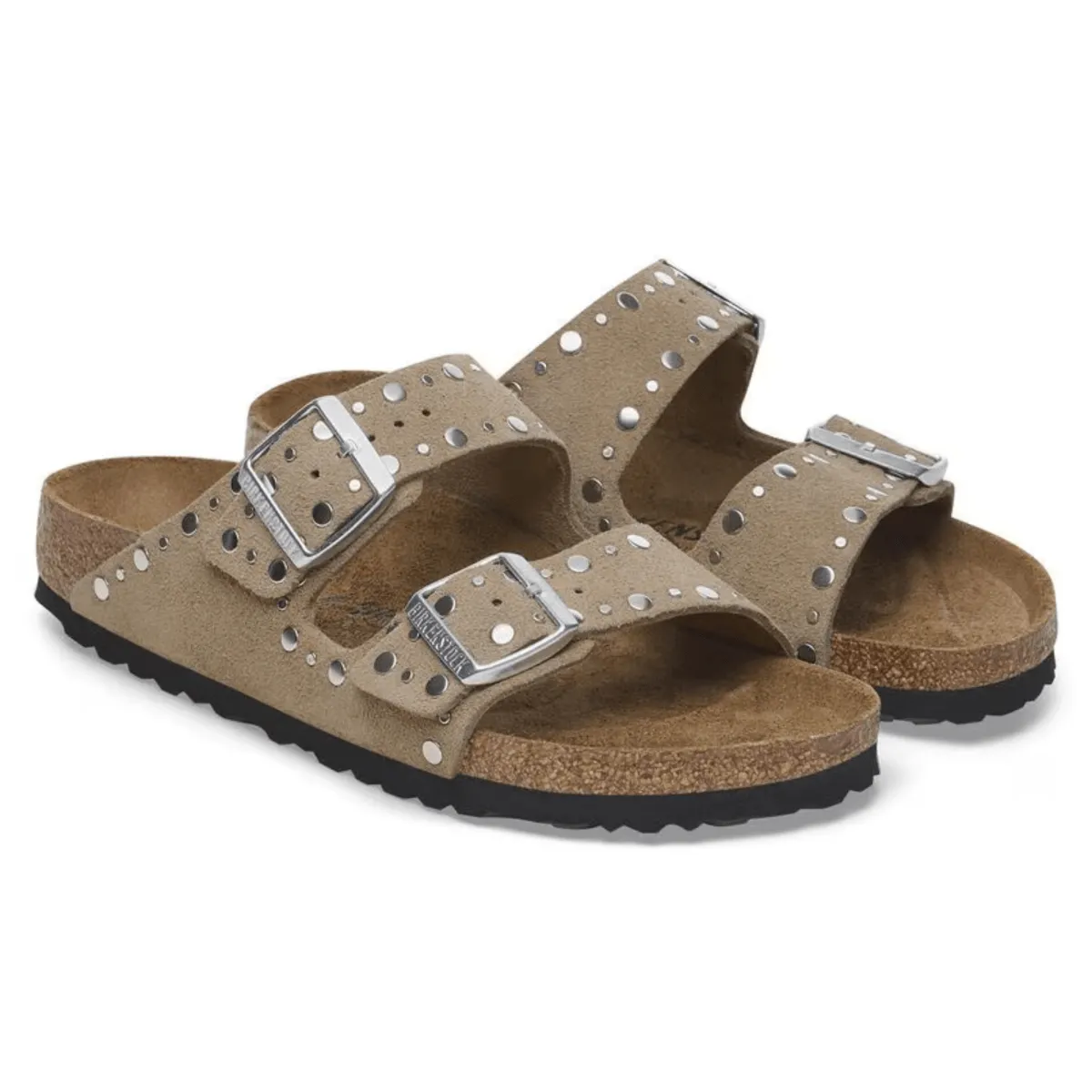 Birkenstock Women's Arizona Rivets Taupe Suede