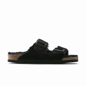 Birkenstock Arizona Shearling - Black Suede