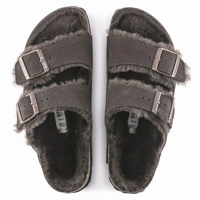 Birkenstock Arizona Shearling - Mocha Suede