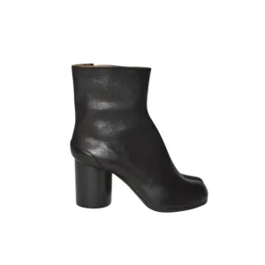 Black Leather Tabi Boots