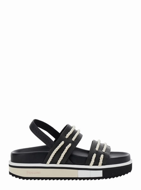 Black Sandals With Elastic Strap