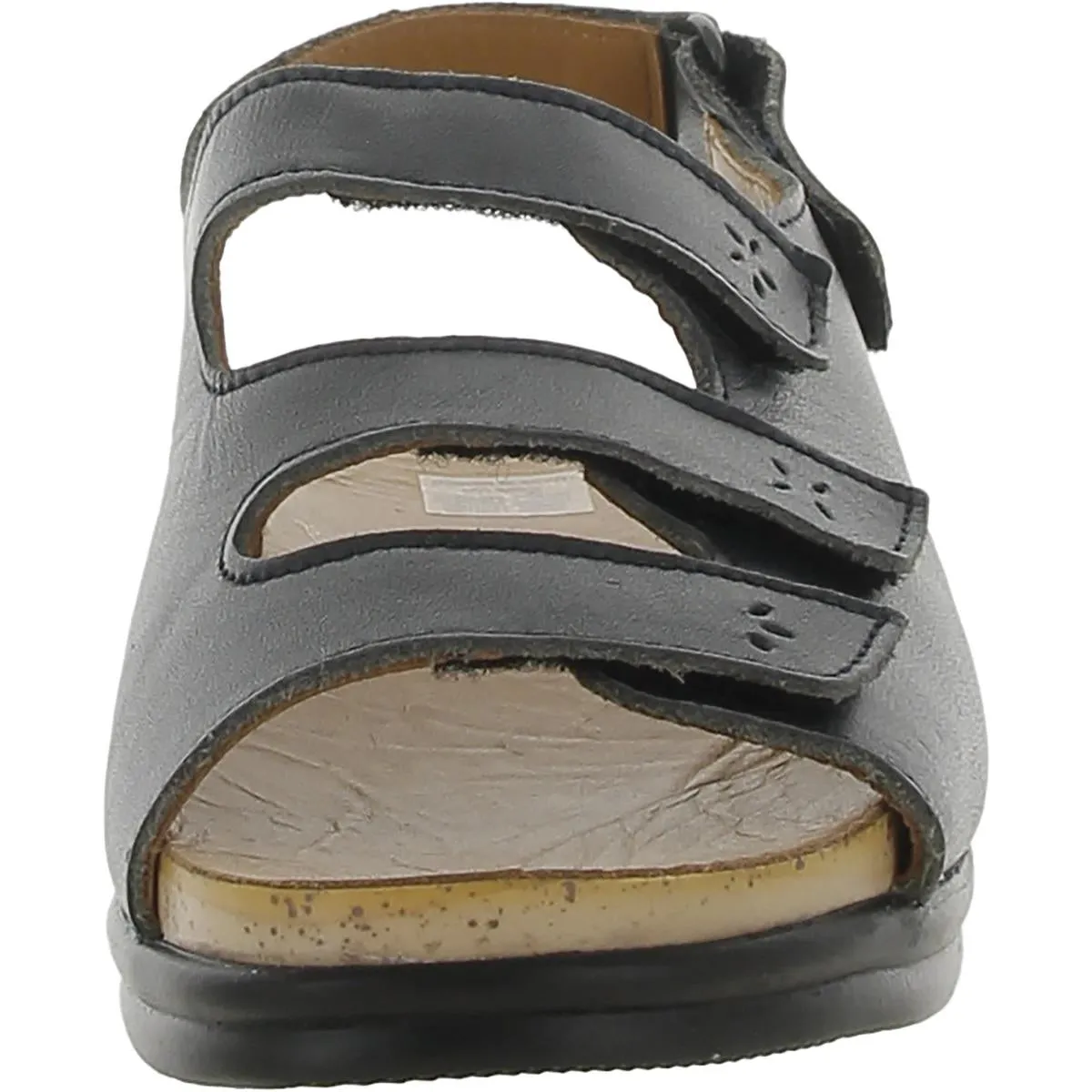 Bonita Womens Leather Peep-Toe Slingback Sandals