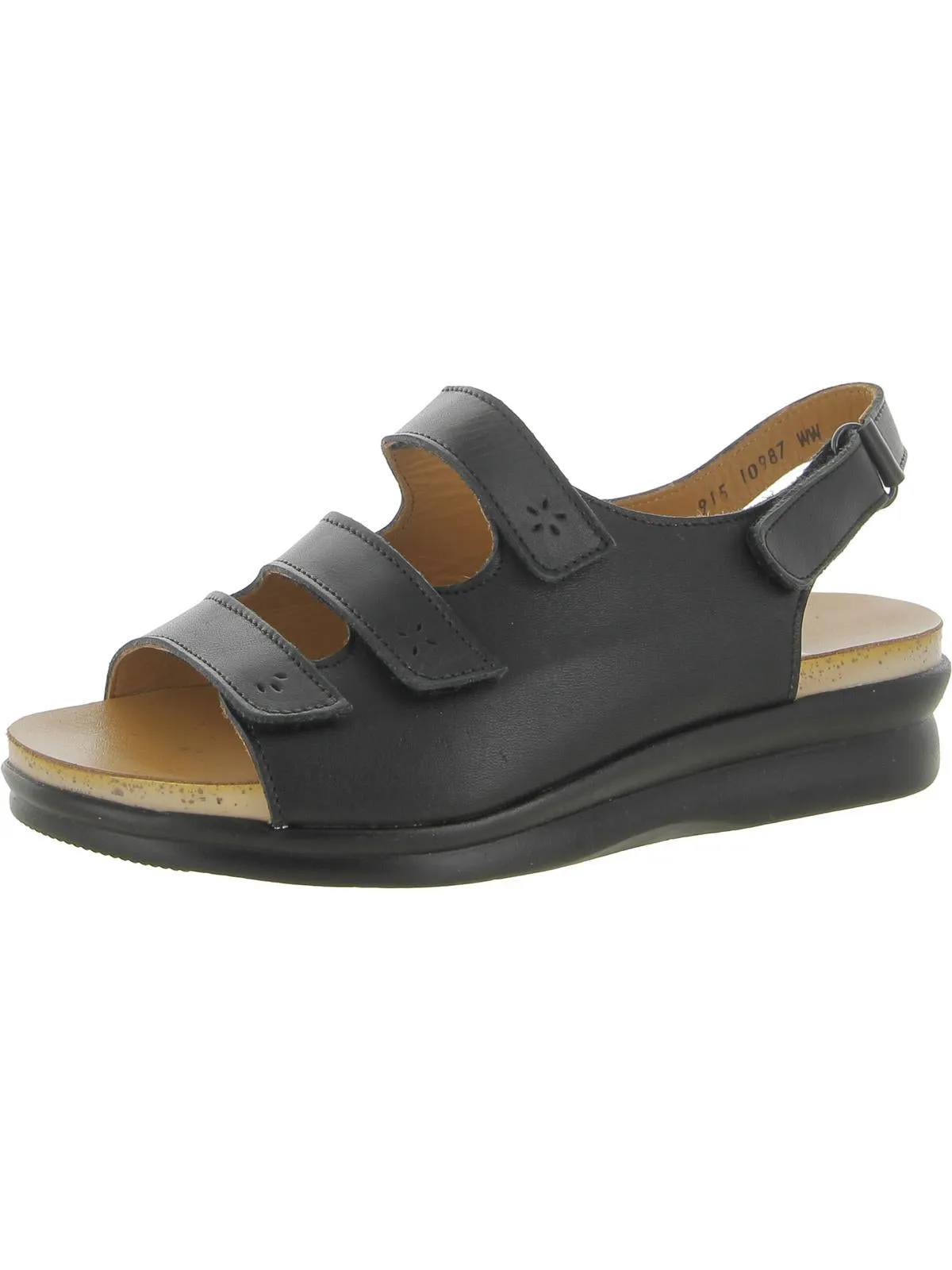 Bonita Womens Leather Peep-Toe Slingback Sandals