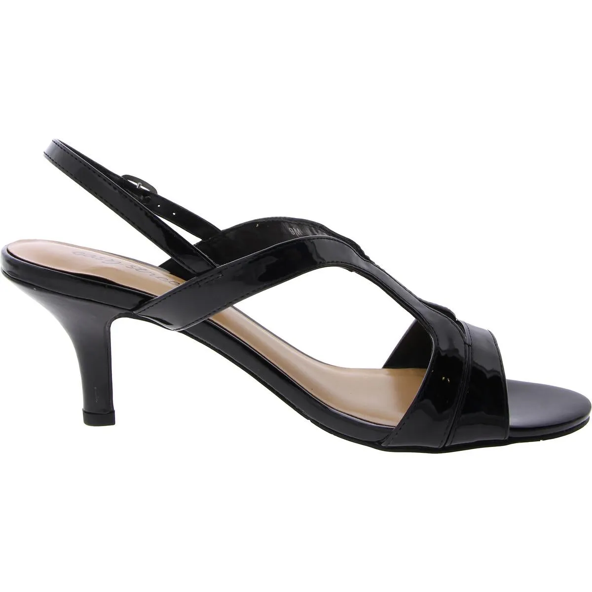 Bree Womens Patent Leather Slingback Ankle Strap