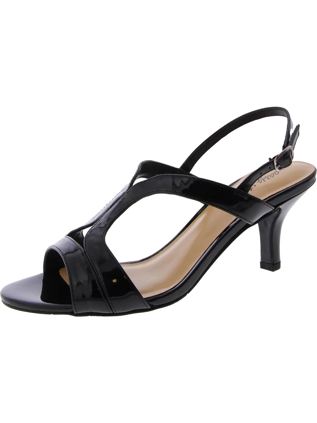 Bree Womens Patent Leather Slingback Ankle Strap
