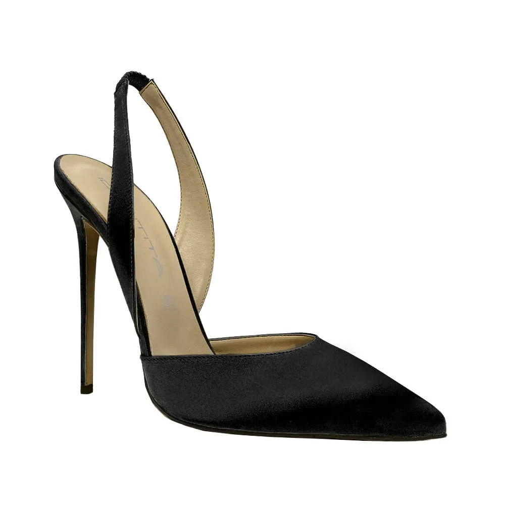 BRIGITTE BLACK SATIN