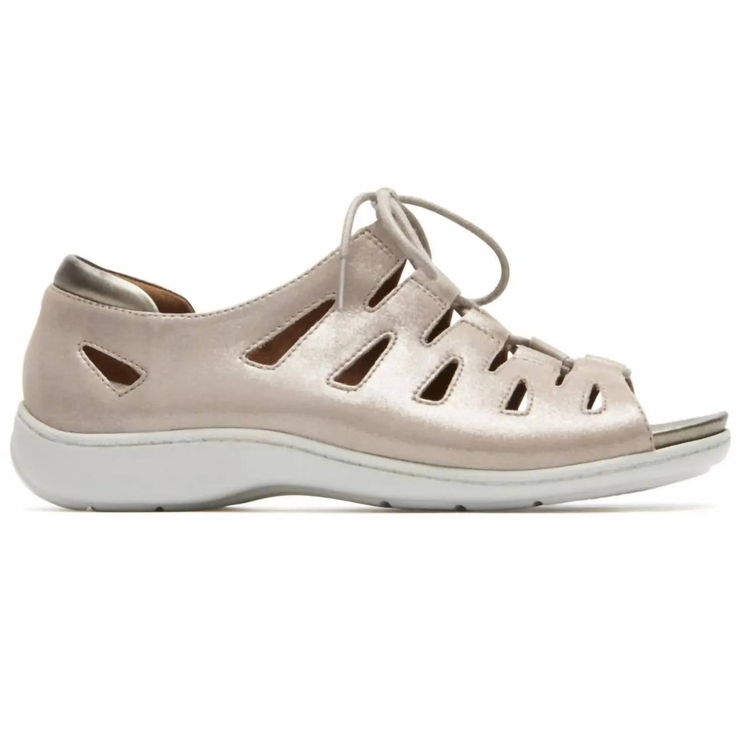 Bromly Ghillie Flat Sandal - B/medium Width In Taupe