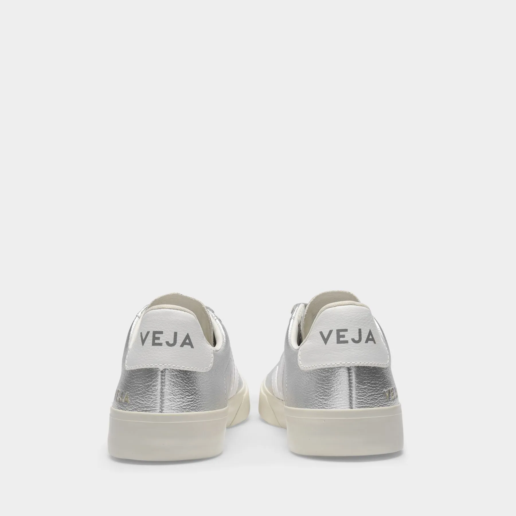 Campo Sneakers in Silver and White Chromefree Leather