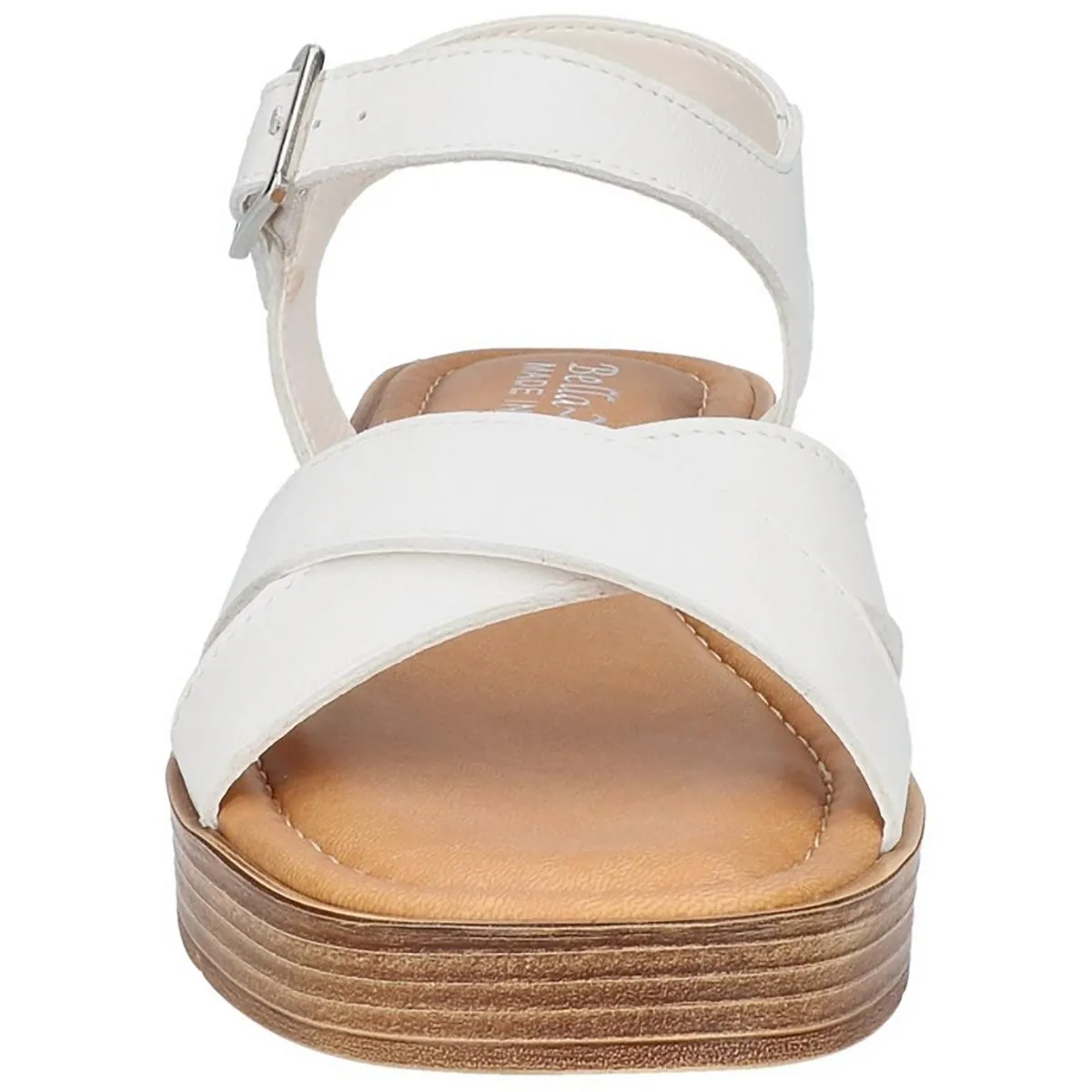 Car-Italy Womens Leather Dressy Wedge Sandals
