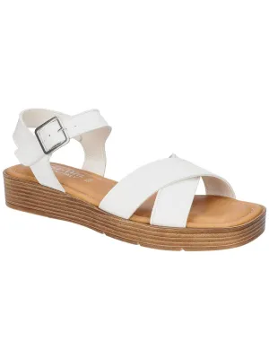 Car-Italy Womens Leather Dressy Wedge Sandals