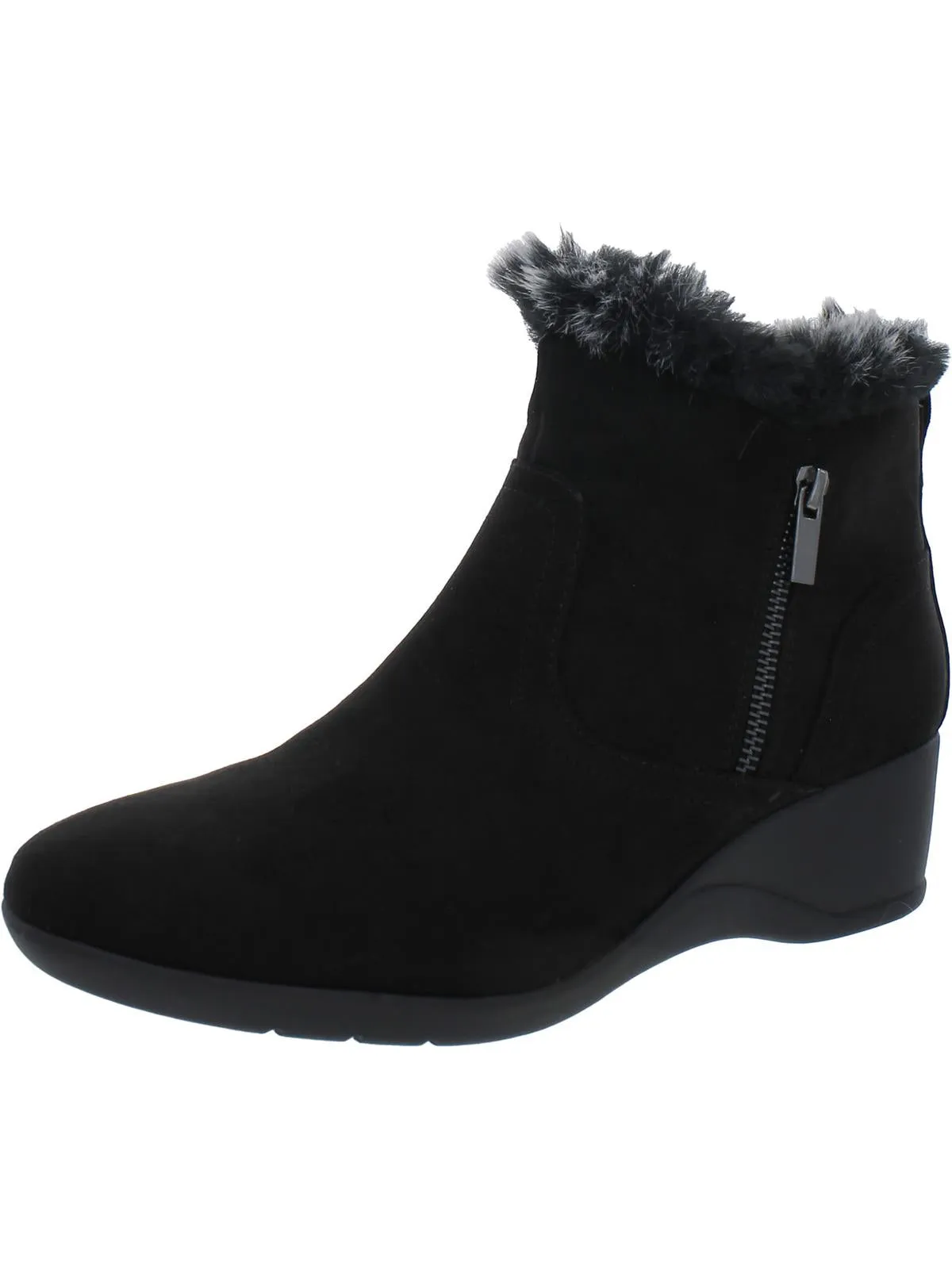 Carleen Womens Faux Suede Ankle Boots