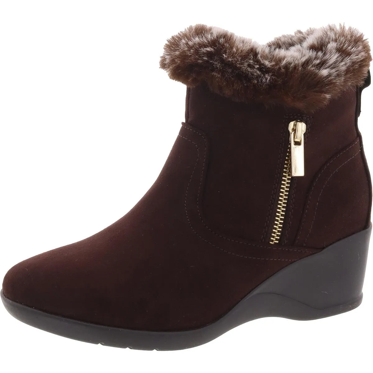 Carleen Womens Faux Suede Ankle Boots